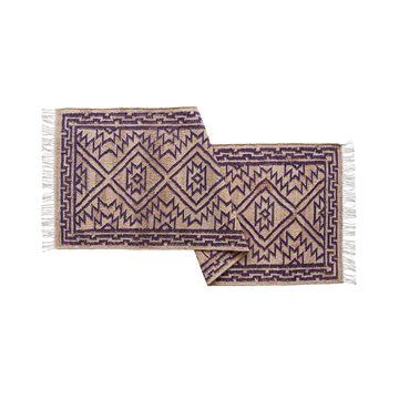 Jute Kelim Løber 70X200 Lila